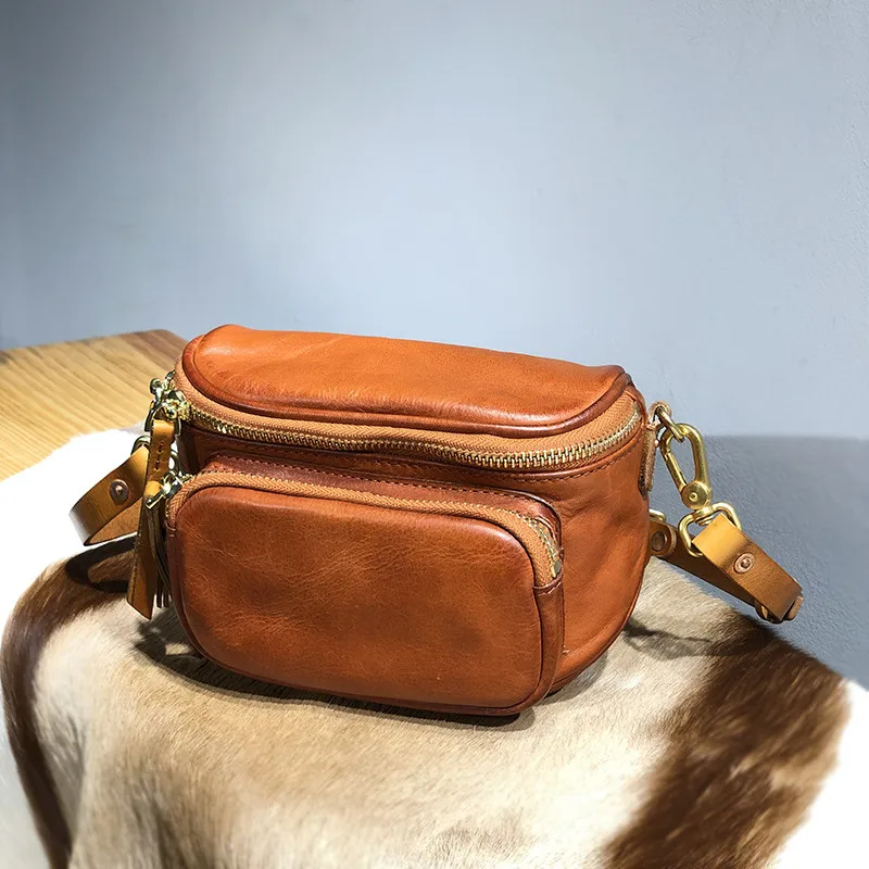 

Модная уличная женская маленькая сумка-седло из натуральной кожи, повседневная дизайнерская роскошная женская сумка через плечо из натуральной воловьей кожи
