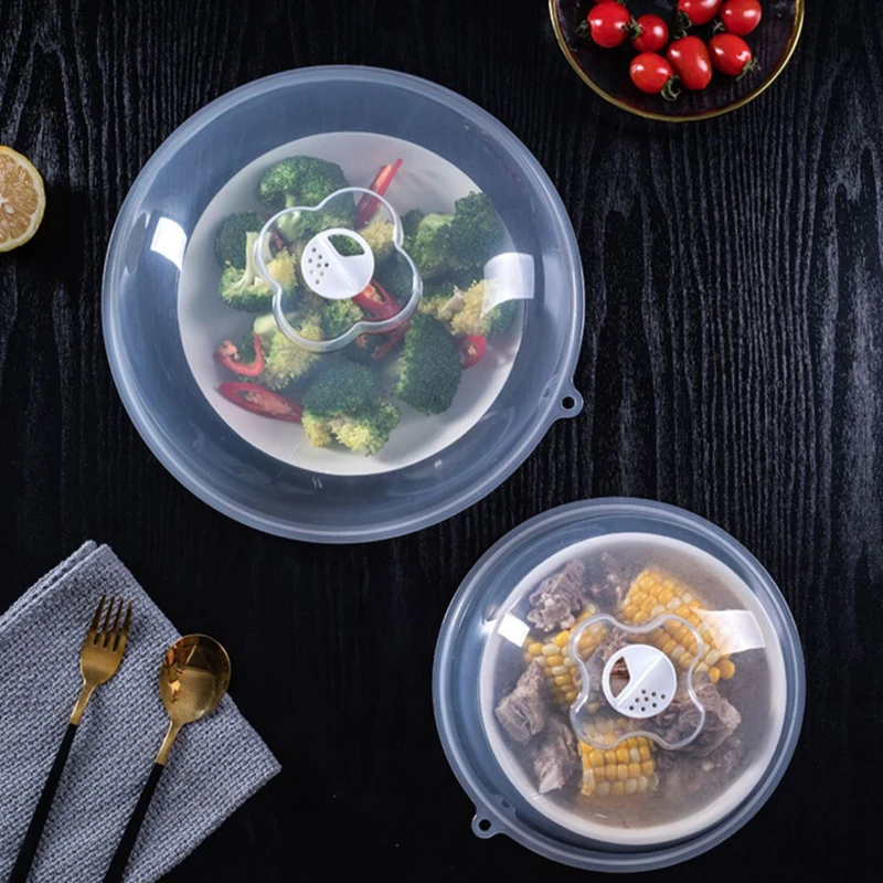 Microwave Heating Insulation Dish Cover Splash-Proof Cover Plastic Oil-Proof Non-Toxic High Temperature Resistant Kitchen