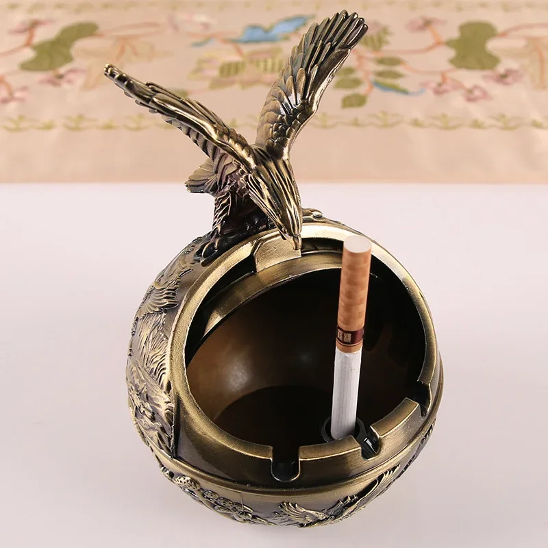 12 Zodiac signs retro ashtray with lid home office ashtray decoration