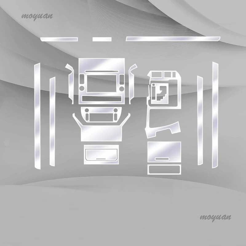 

Прозрачная пленка из ТПУ для Toyota Land Cruiser, Защитная Наклейка для интерьера, центральная консоль, переменный ток, воздушное снаряжение, дверная панель, автомобильные аксессуары