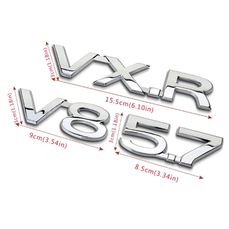 도요타 레이즈 랜드 크루저 프라도 라브 4 툰드라 트렁크 뚜껑 스티커 변위 자동차 액세서리 엠블럼, 2.5V V6 V8 VX VXR TXL VXL