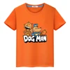 Dog Man Print t shirt for kids boy 10years Kawaii 100%Cotton Short Tops Anime Tees pride tshirt y2k one piece kids clothes girls 3