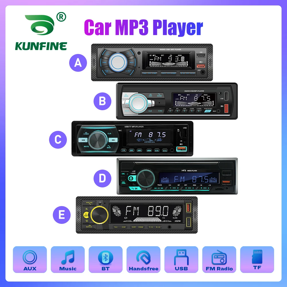 1 Din Autoradio Lettore Mp3 Sintonizzatore Fm Stereo Usb Car Audio Stereo Sd Tf Usb Multimedia Autoradio Player Telecomando Bluetooth