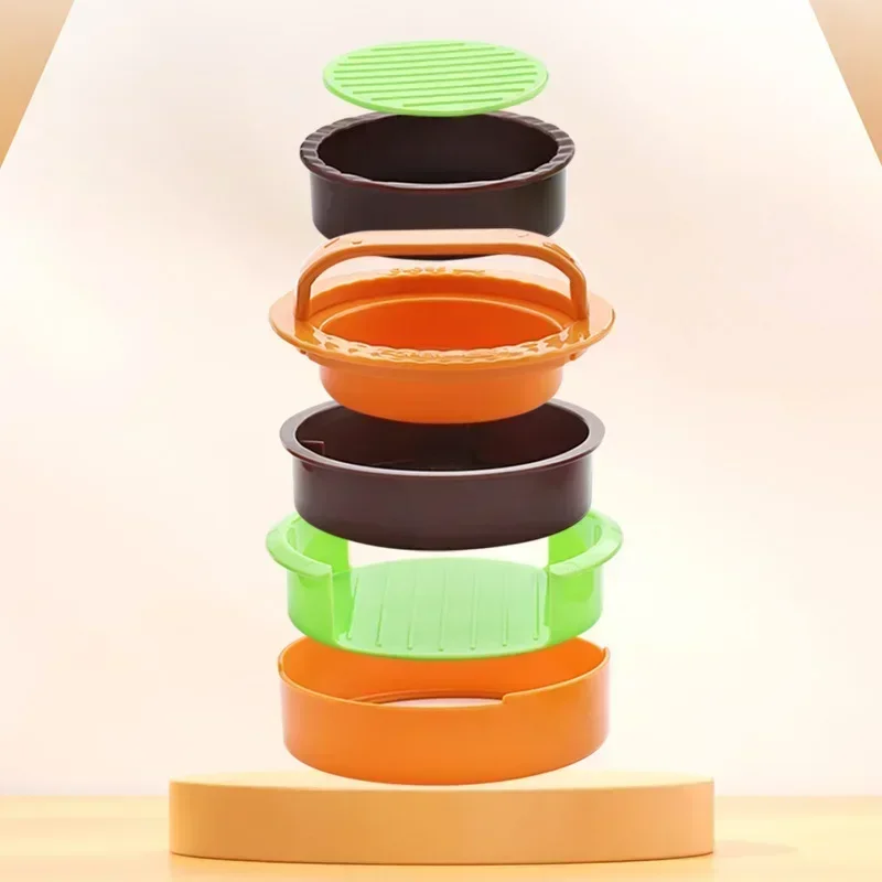 Round Hamburger Burger Press Beef Grill Food-Grade ABS Hamburger Helper Meat Press Cutlets Patty Maker Mold Kitchen Gadgets LIJI