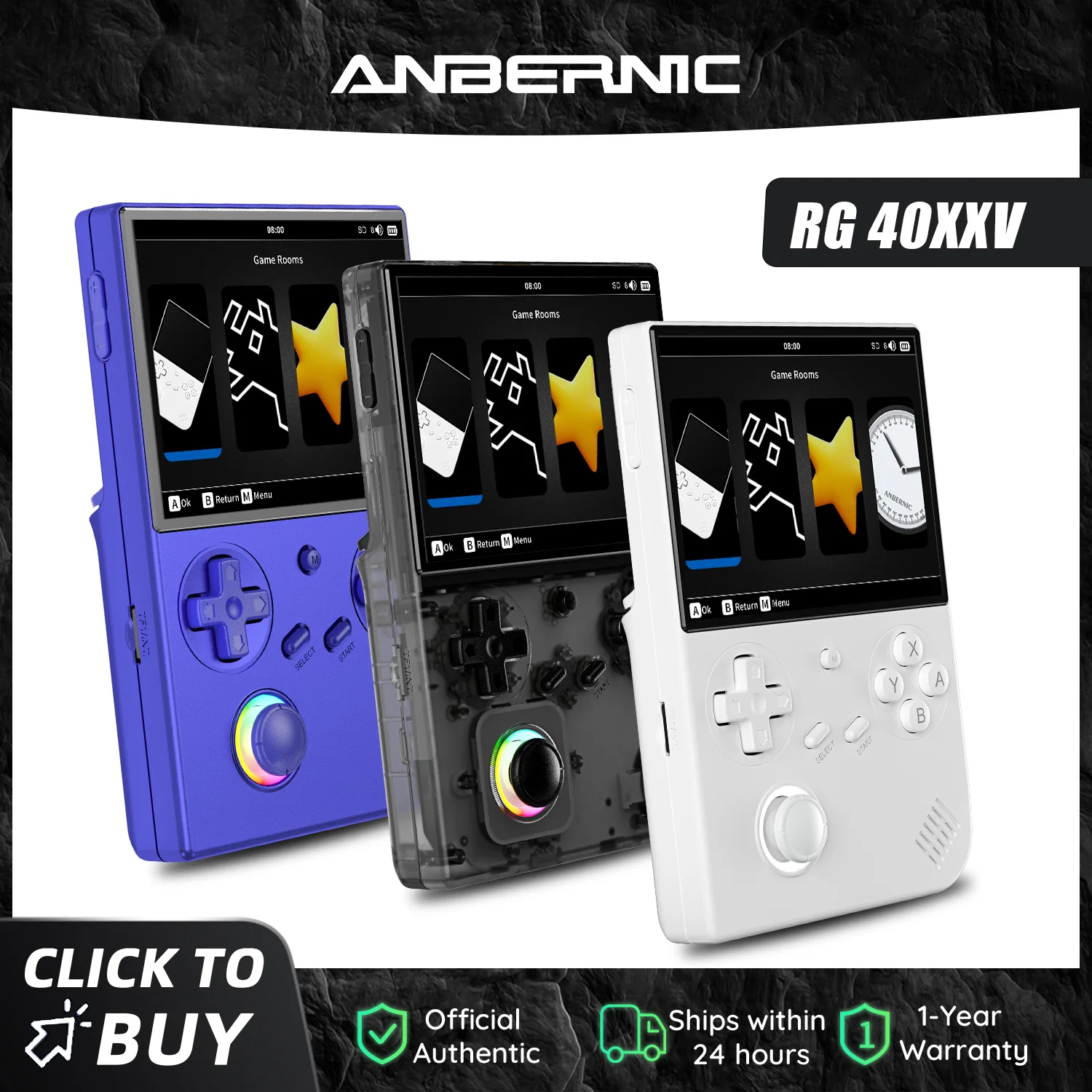 Anbernic Rg 40xxv Retro Handheld Game Console Linux Ips Screen_voghion.com