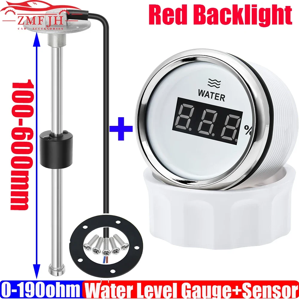 Digital-52mm-Water-Level-Gauge-Water-Level-Sensor-100-600mm-Red-Light ...