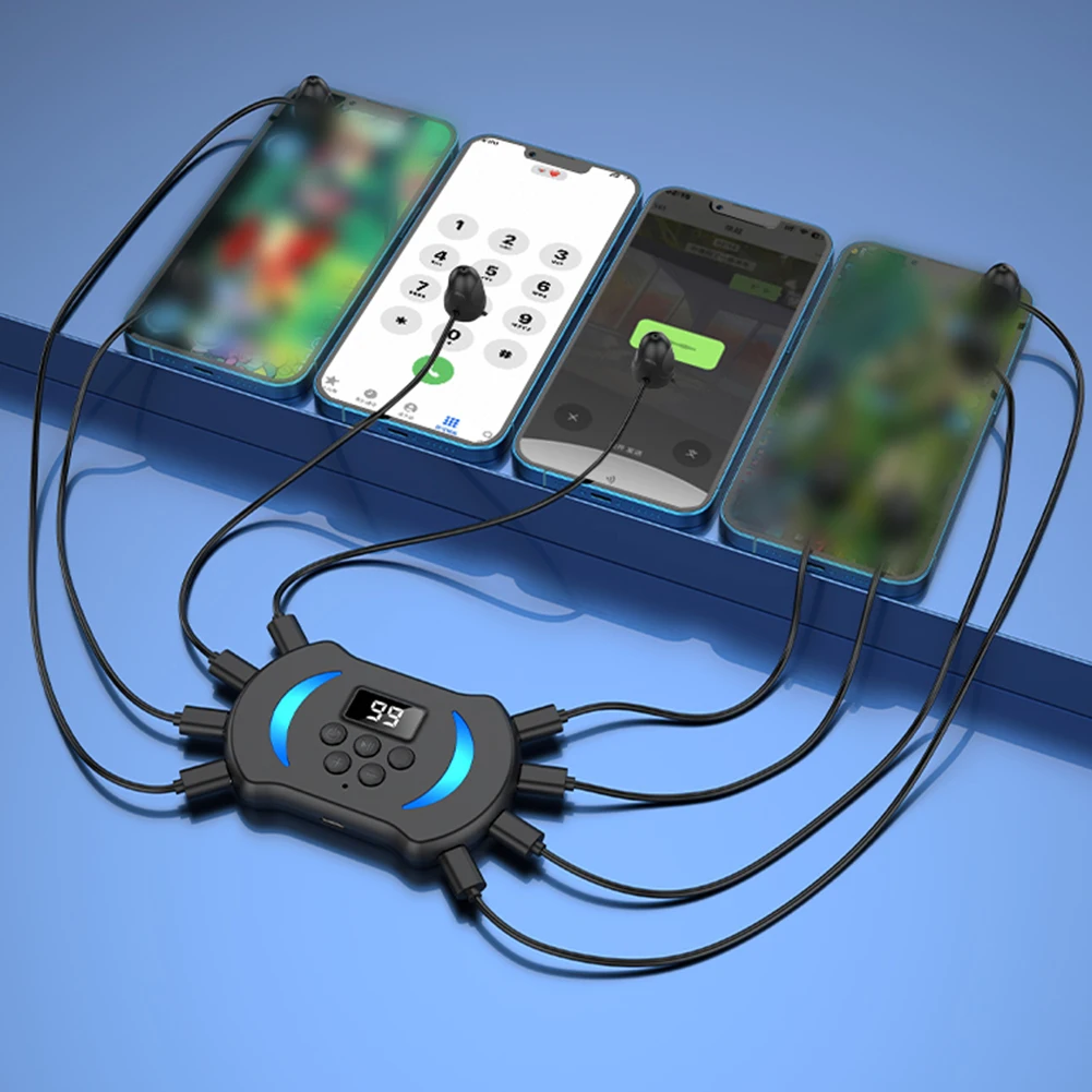 8/6/3/1Heads Mobile Phone Screen Auto Clicker Phone Silent Clicker Fast Screen Touching Tool Live Broadcast Assistance Device