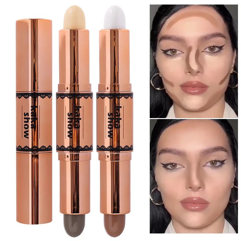 

Double-headed Highlighter Contour Stick Waterproof Multifunctional Facial 3D Concealer Bronzer Makeup Pen Lasting Face Cosmetics