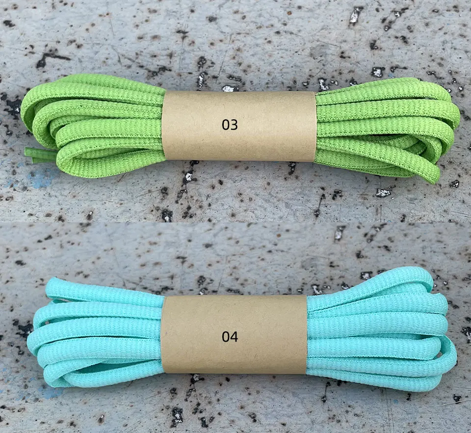 Flache, runde Sneaker-Schnürsenkel für Nike Dunk Low Green Lake Blue 100–120–140–160 cm – Detail 7