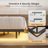 Full Size Floating Bed Frame with USB Charging Station and Smart LED Lights, Heavy Duty Mectal Platform Bed Frame 4