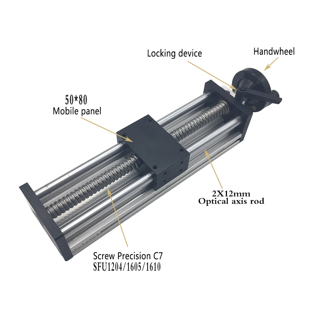 GooEquip Lineaire geleiding HGR20 400 mm lineaire rail met 4 stuks glijblokken 1 stuk SFU1605 400 mm kogelomloopspindel met kogelmoer, BF12/ BK12 ondersteuning, DSG16H, koppeling voor 3D-printer CNC-machine