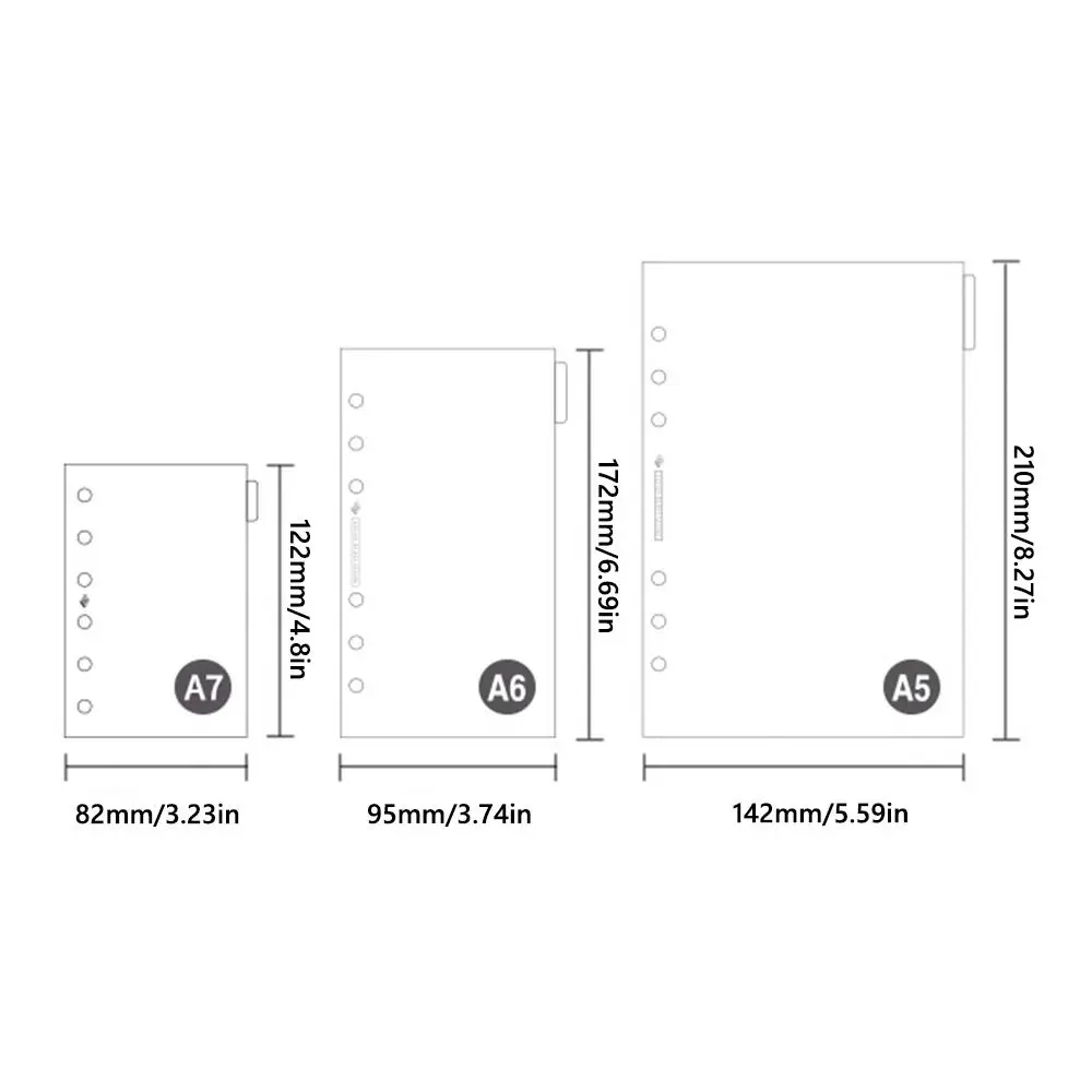 Index Pages Cartoon Animal Loose Leaf Dividers Spiral Notebook Planner Internal Page Classification 6PCS A5/A6/A7