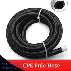 AN4/AN6/AN8/AN10/AN12 Universal Car Fuel Hose Oil Gas Line Nylon Steel Braided Pipeline Radiator Brake Hose Fuel Pipes