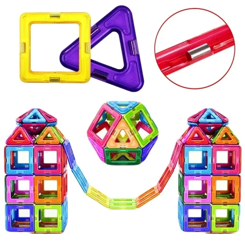 Magnetic designer constructor set magnetic blocks model & building toy magnets 50/100pcs educational toys for children magnetic building blocks magnetic assembly toy magnetic alphabet toys
