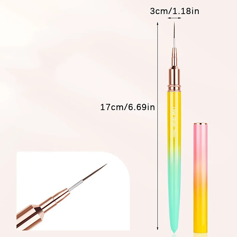 Nail Art Brush Gradient Color Nail Art Brushes Nail Polish Gel Painting Pen Liner French Stripes Brush Accessories Manicure Tool