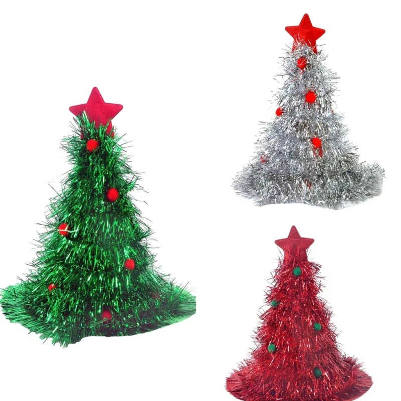 

L93F Christmas Tree Decoration Hat Holiday Party Hat Festive Costume Hat Room Decors
