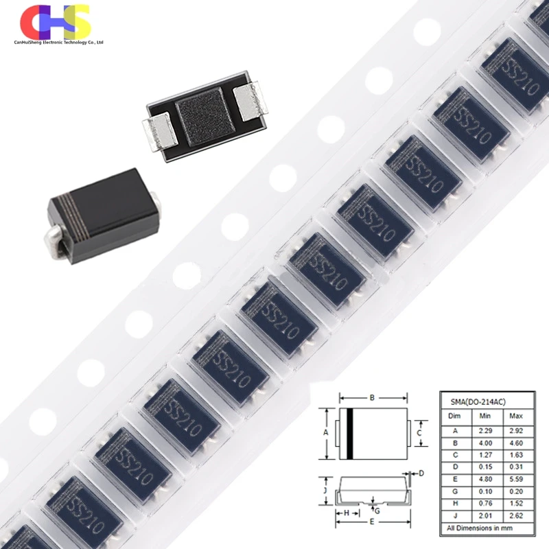 Diode kit 100pcs M1 M4 M7 SS14 SS24 SS34 SS16 SS26 SS36 RS1M RS2M US1M ES1M ES1J ES1D SS110 SS210 SS220 SS310 SS510 DO-214AC SMA
