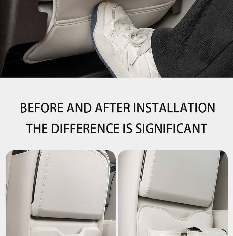 Multi functional seat anti kick pad For DENZA D9 2023-2025 Seat back tissue stor