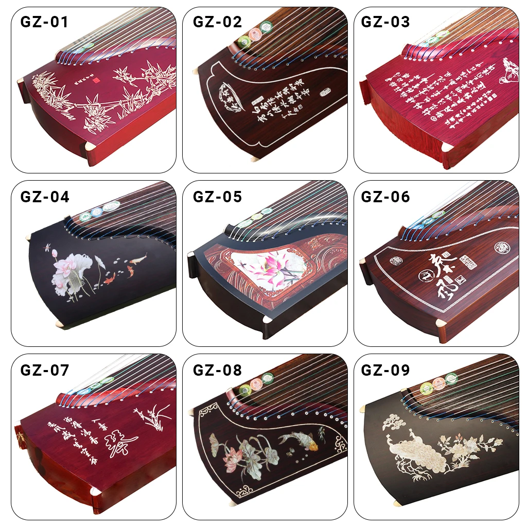 OrientalMusicSanctuary Paulownia Travel Guzheng Rosewood chino Guzheng Rosy sándalo Zither Koto concierto Grade Set