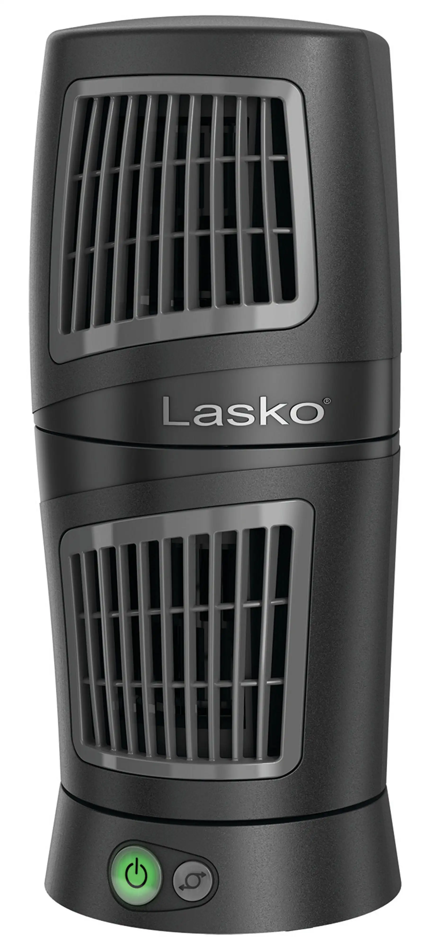 

Lasko 12" Twist-Top Desktop Tower Fan with 3 Speeds, Black, 4911, New
