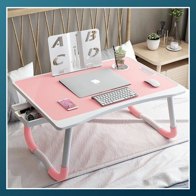 Table Portable Support PC Folding Reading Desk Work Bed Breakfast Sofa