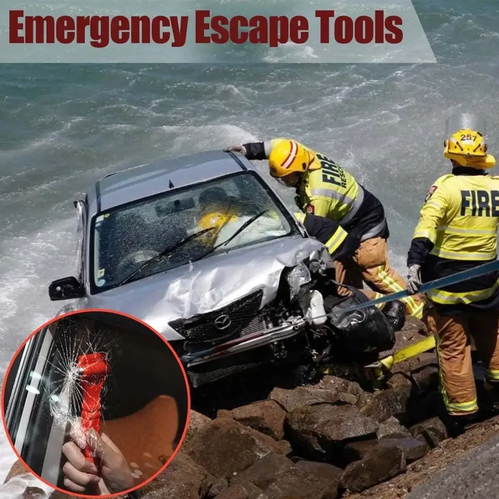 Car Emergency Safety Hammer Life Saving Escape Emergency Hammer Seat Belt Cutter Window Glass Breaker Car Rescue Red car safety hammer safety hammer window breaker