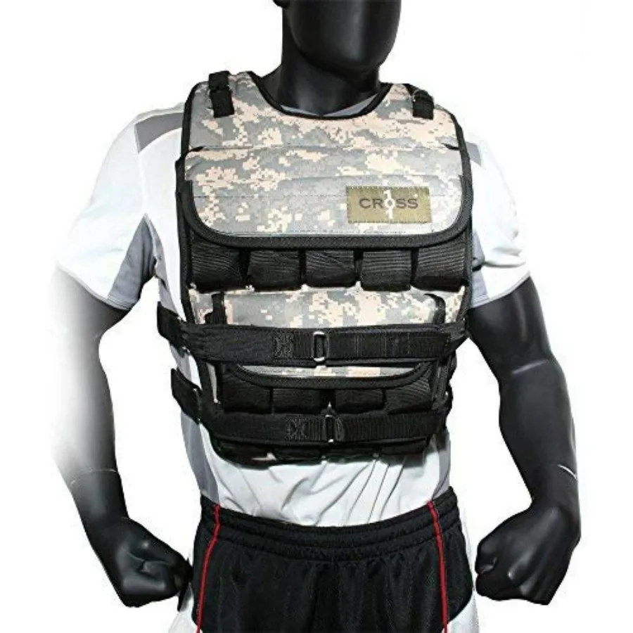 Camouflage Adjustable Weighted Vest Without Shoulder Pads (40)