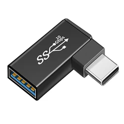Enhanced USB - C to USB - A Angled OTG Adapter - 10Gbps High - Speed Converter (A)
