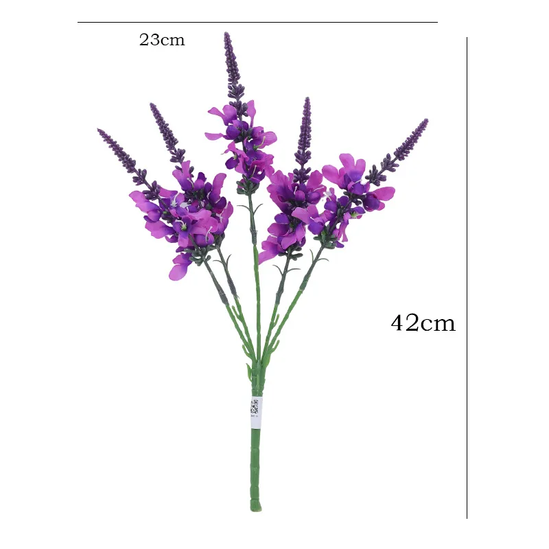 Elegant 42CM Artificial Lavender Plant for Home and Outdoor Decor