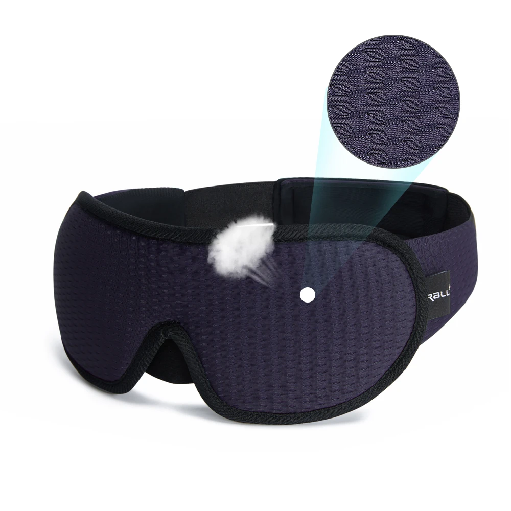 Ultra-Comfort 3D Contoured Sleep Mask - Breathable & Smooth Eye Shade for Relaxation and Travel