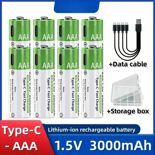 2025NEW Lithium-Ion Battery Type-C Rechargeable High-Capacity Battery AA&AAA Battery For remote control, mouse, electric toys - Image 9