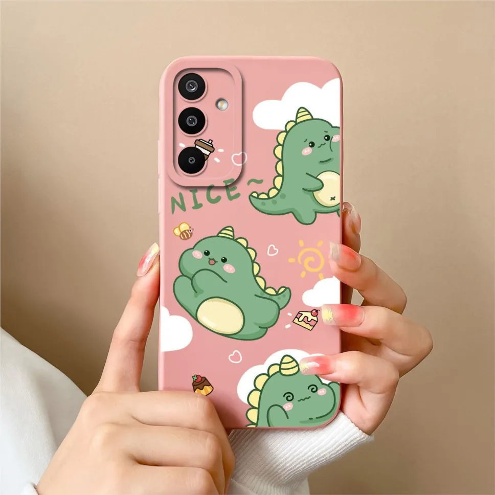 Lovely Dinosaur Silicone Soft Phone Case - Shockproof Cover