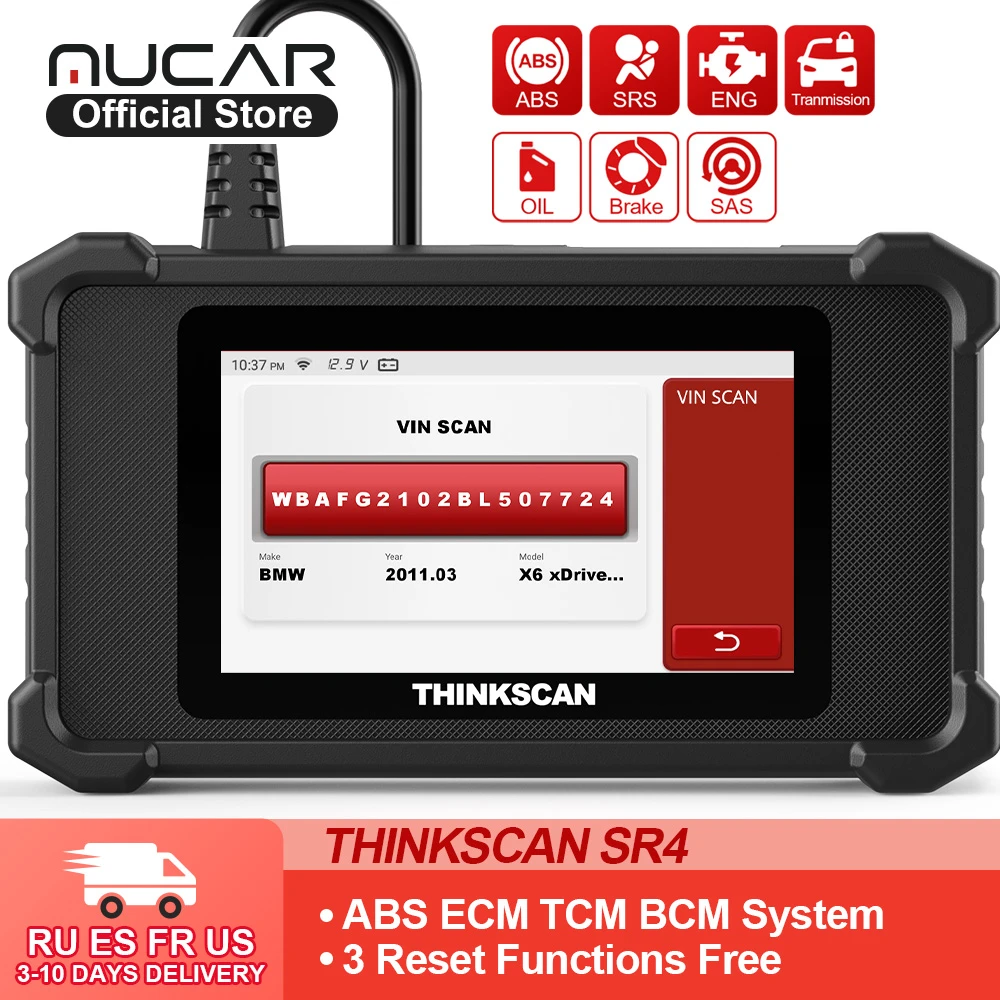Thinkcar Thinkscan SR4 OBD2 Scanner For Car Scan Tools ABS/SRS/Engine/Transmission Diagnoses