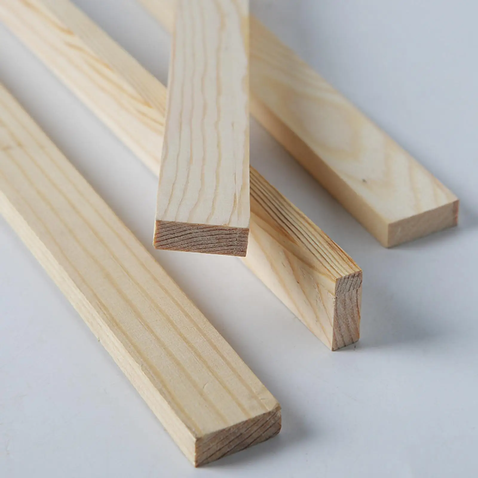

6x Lightweight Measuring Dough Strips Mudboard Wooden Rolling Pin Guides