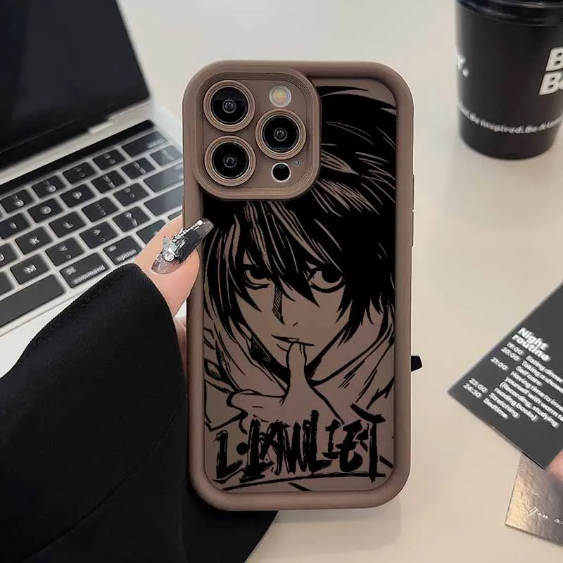 DEATH NOTE L·Lawliet Eyes Ladder Silicone Phone Case Cover