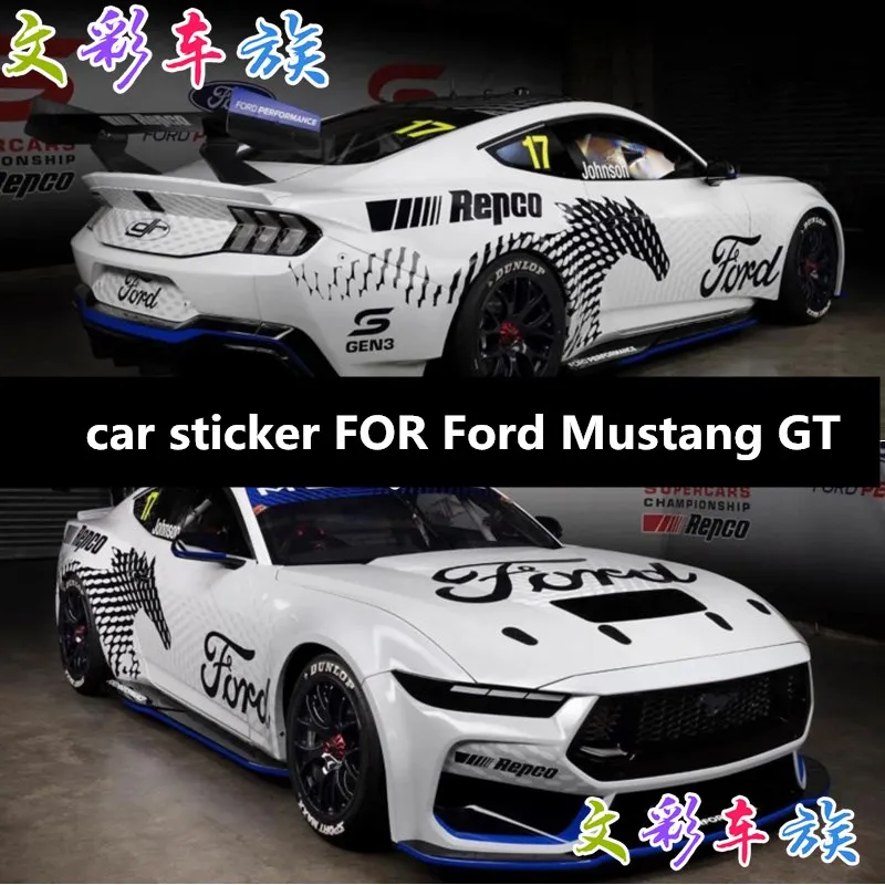 

New customized car sticker FOR Ford Mustang GT body appearance decoration fashion sports car sticker float film accessories