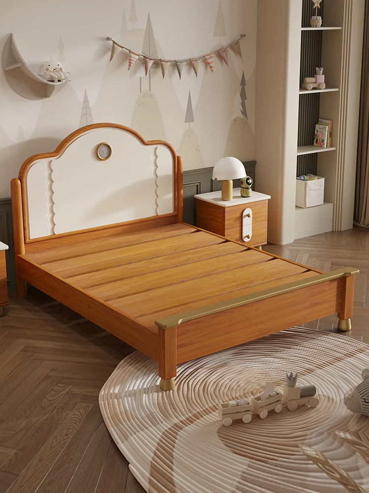 

Full Solid Wood Bed Simple Single Bed 1.35 M 1.5 M Bedroom Furniture