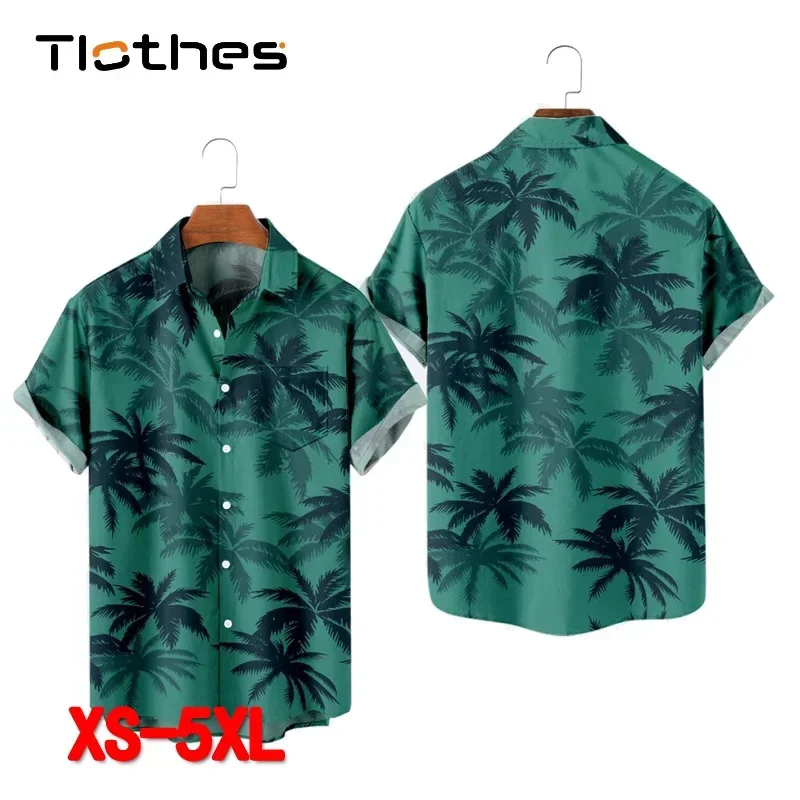 

Mens Hawaiian Shirts Short Sleeve Summer Fall Fashion 3d Print Beach Shirts Men Button Down Casual Aloha Shirts Oversized XS-5XL