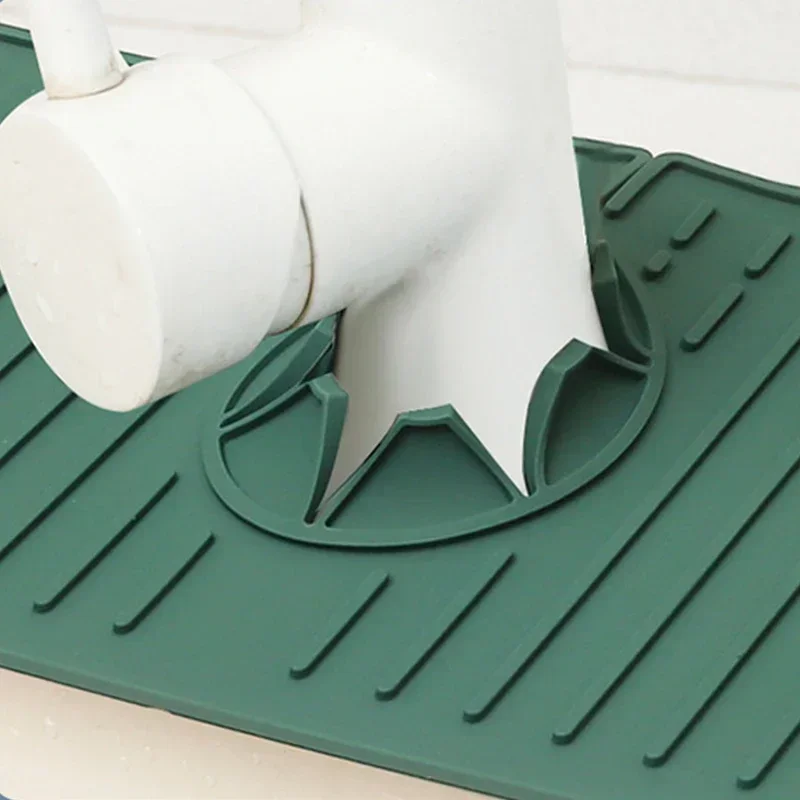 Kitchen Faucet Splash Pad Silicone Sink Faucet Splash Guard Mat Sponge Drain Rack Countertop Protector for Bath Kitchen Tools kitchen splash guard kitchen sink pad kitchen faucet pad