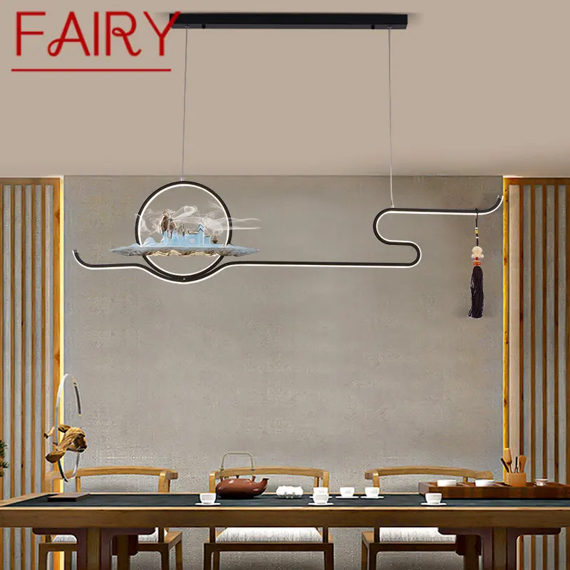 

FAIRY Modern Pendant Hanging Lamp Chinese Creative Zen Teahouse LED Chandelier Light For Home Dining Room Bedroom Decor