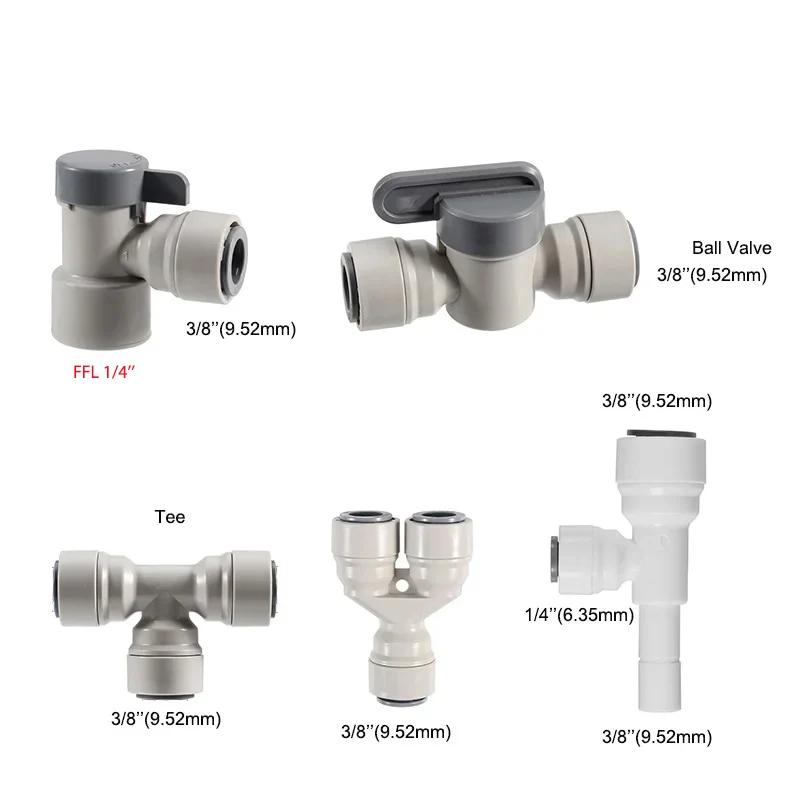 Water Pipe Fitting Plastic Quick Connector Push in Fittings Pipe Hose Connect Food Grade Disconnect Joint