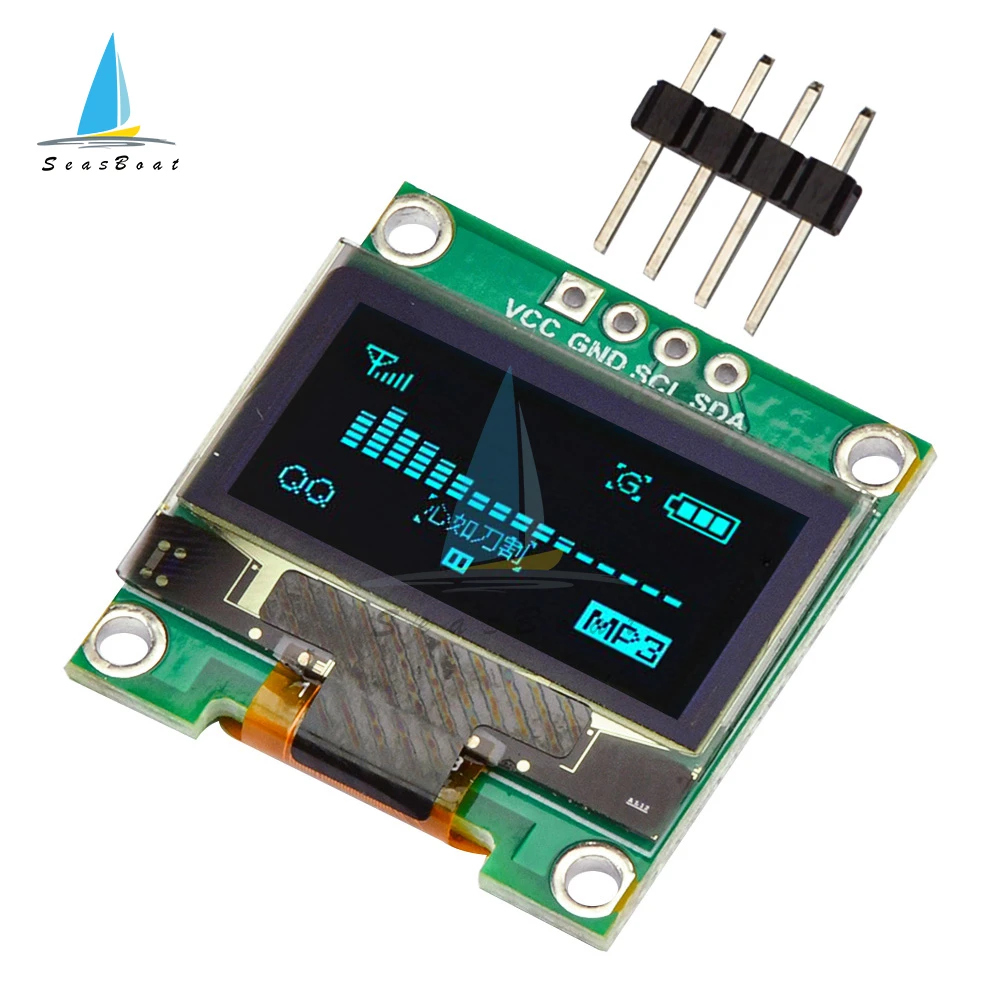 

0.96 inch OLED Module IIC I2C Serial White/Blue OLED Display Module 128X64 SSD1306 LCD Screen Board For Arduino