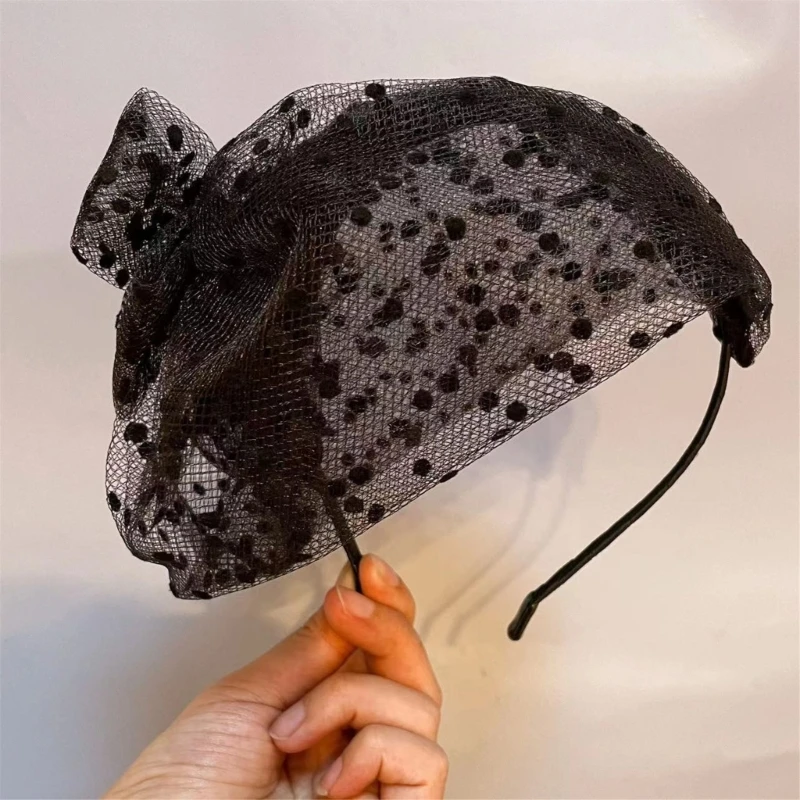 

Elegant Half Cap Headband Party Hairhoop Casual Hairhoop Dinner Party Headdress