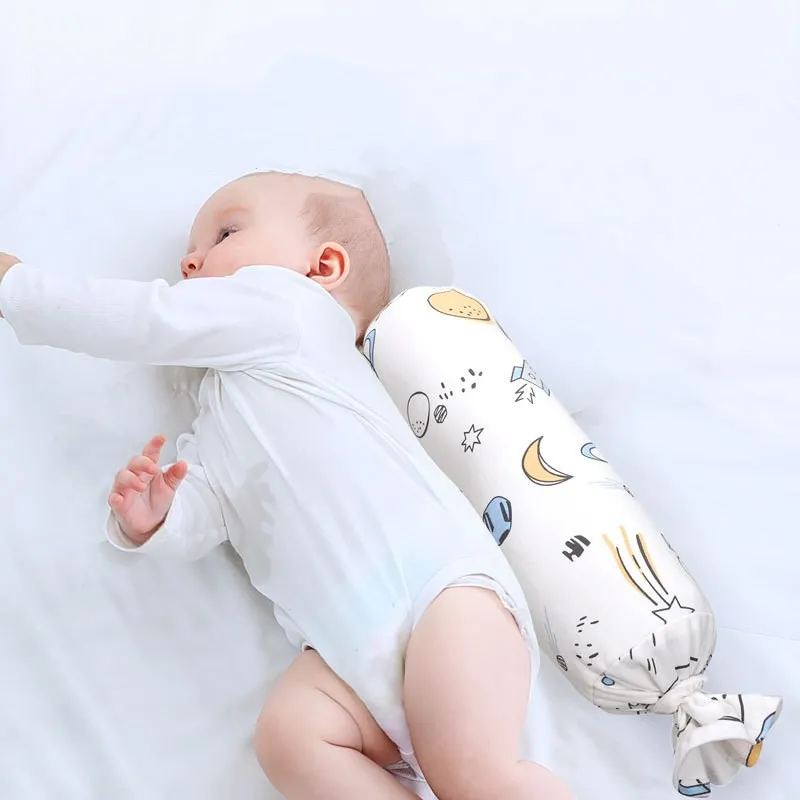 Hiltow Baby Anti Roll Side Sleep Pillow Soft Cotton Neck Support Cushion  Toddler Positioning Back Cushion Accompany Sleeping Pillow for Unisex Baby