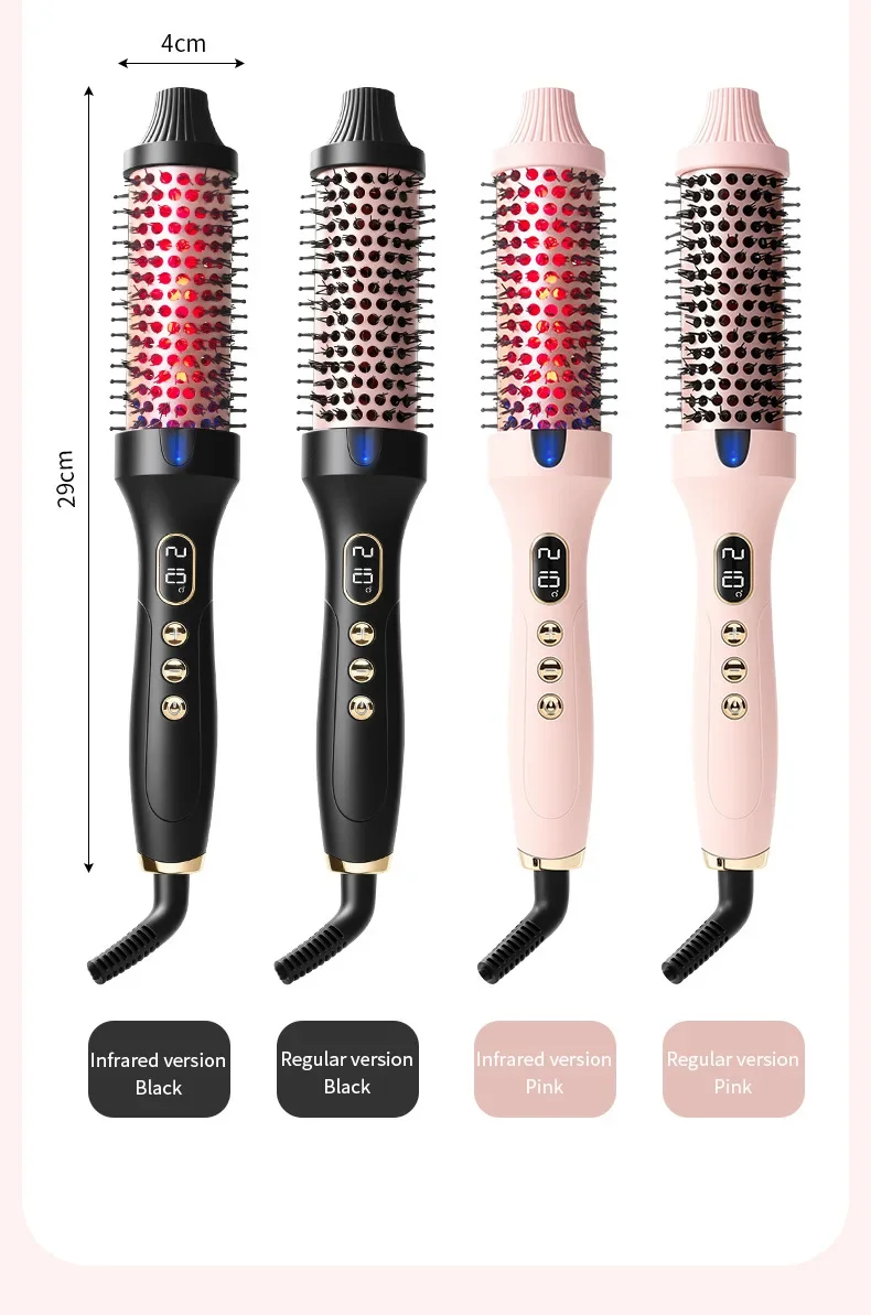Escova alisadora e modeladora de cabelo profissional com aquecimento ptc_voghion.com
