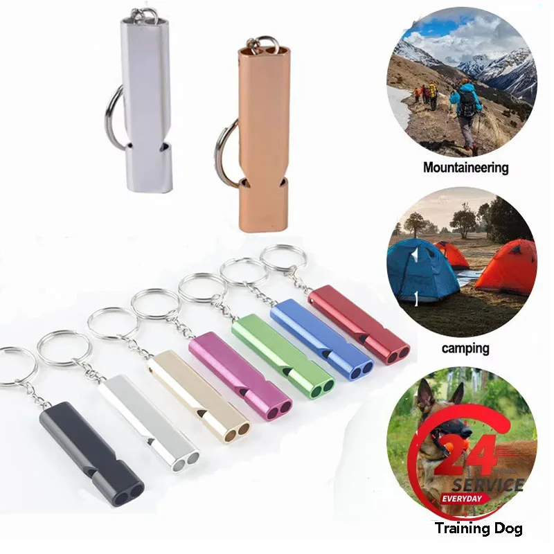 1Pcs Multifunction Survival Whistle Mini 120db Double Pipe High Decibel Whistle Outdoor Camping Hiking Sports Referee Equipment