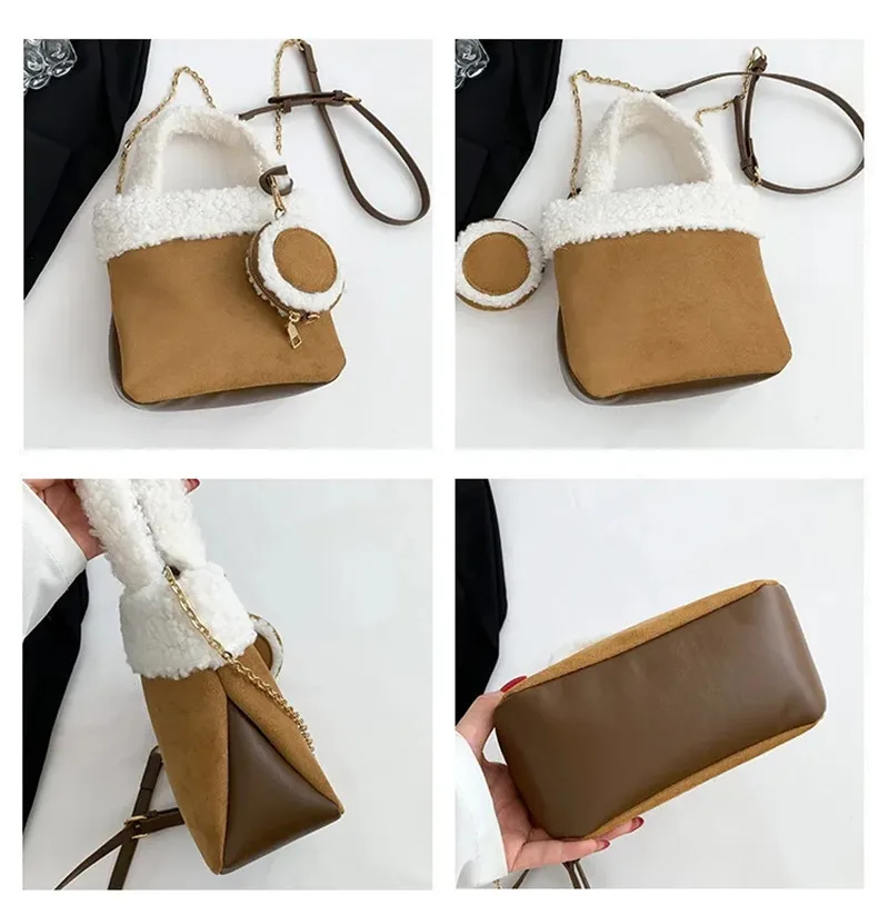 YUNFAN Brand Fashion Tote Bags For Women Luxury Designer Handbags High Quality Plush Purses For Ladies New Trends Makeup Bag