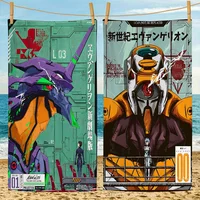 Classic Animation N-EON G-ENESIS E-VANGELION Beach Towels Shower Towel Sauna Travel Spa Microfiber Quick Dry Gym Cute Room Decor 1