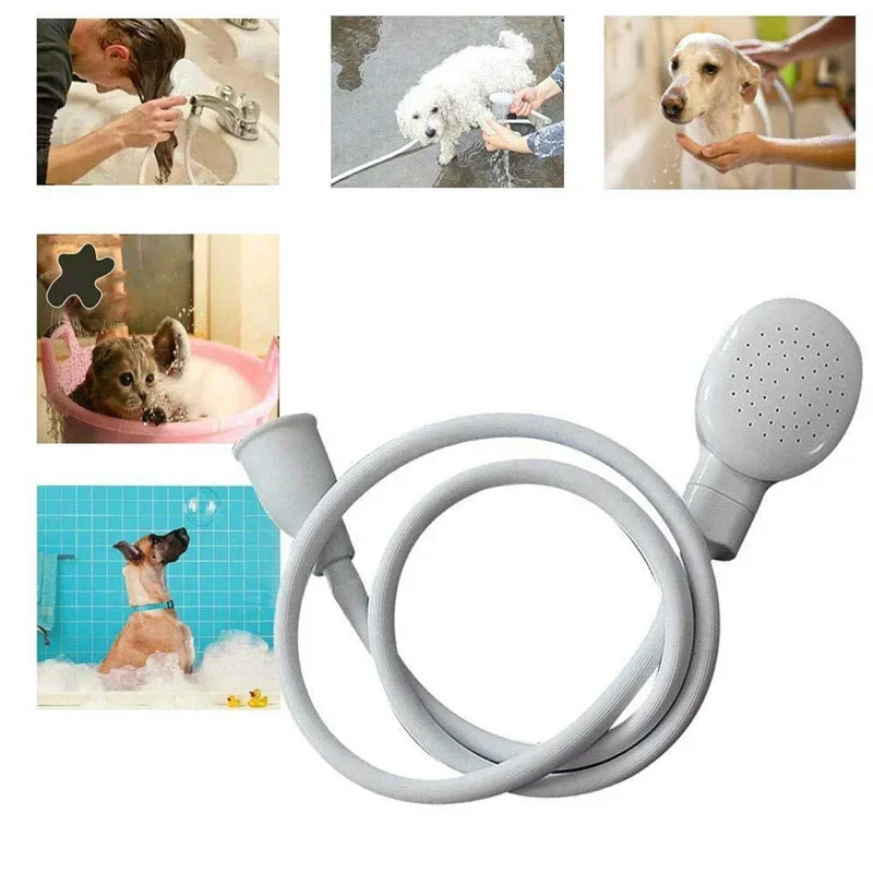 Portable Universal Faucet Extenders Shower Head Simple Washing Sprayer Hair Cleaning for People Pets Bathroom Shower Accessories bath showerhead