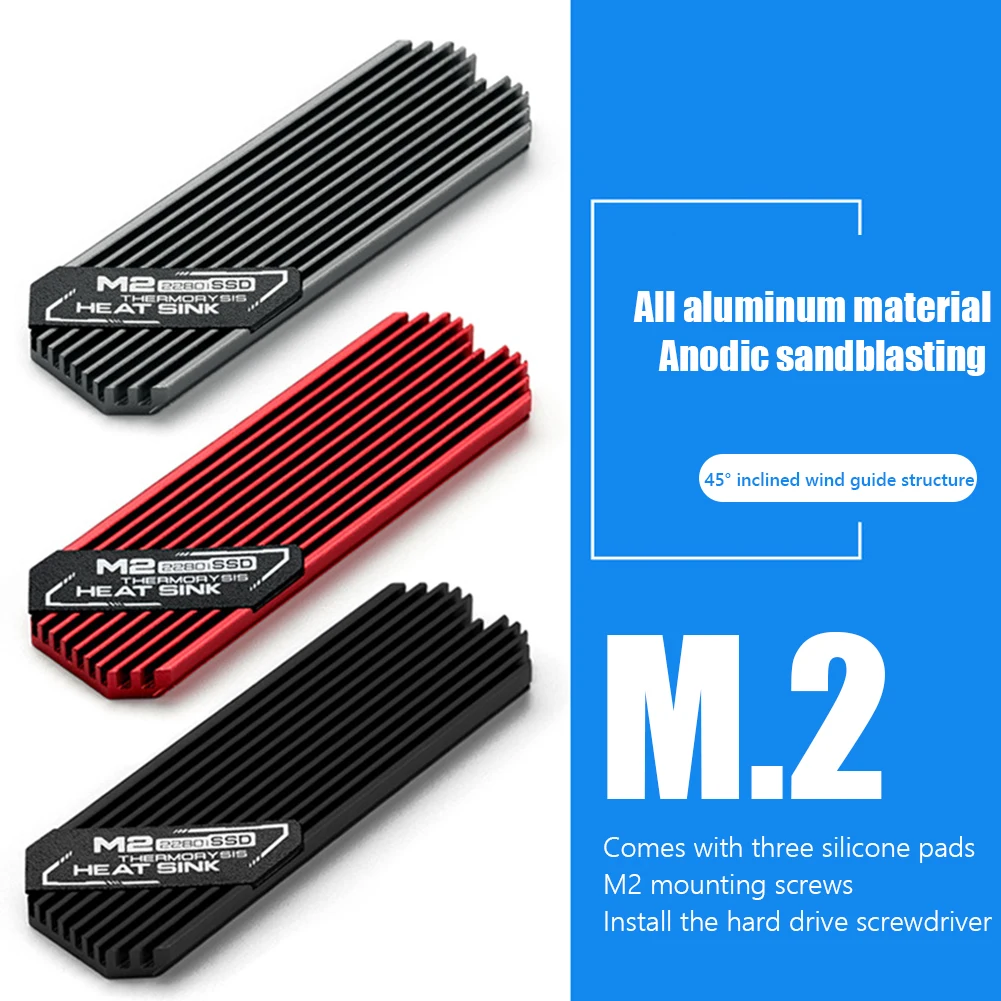 ElecGear EL-80X Refrigerador SSD M.2 2280, Ventilador De Refrigeración PWM Heat Pipe Disipador De Calor De Aluminio Heatsink Para 80mm PCIe NVMe Y SATA SSD Con Almohadilla Térmica